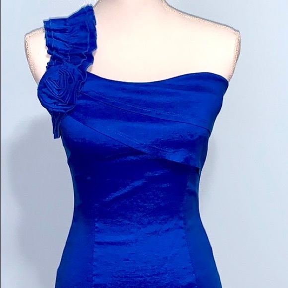 Blue Dress One Shoulder Size Small - Picture 3 of 16
